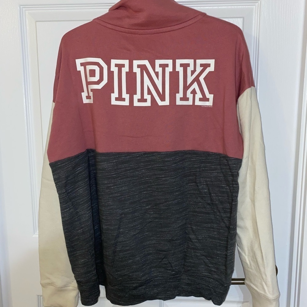 NWOT PINK Varsity half zip
